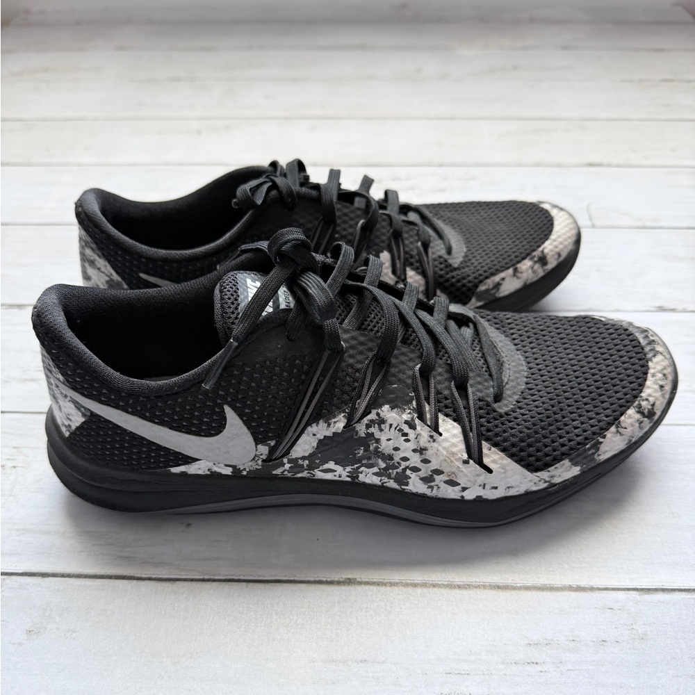 Nike Lunar Exceed TR Women’s 8.5 Training Shoes Black Gray Camo Gym
